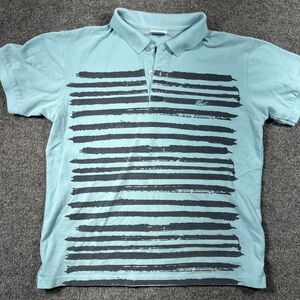 Lacoste Shirt Boys Blue Striped Polo Collared Shirt Sleeve Preppy Alligator Logo